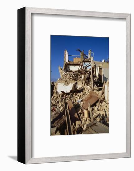 Building Destroyed by Earhquake-null-Framed Photographic Print