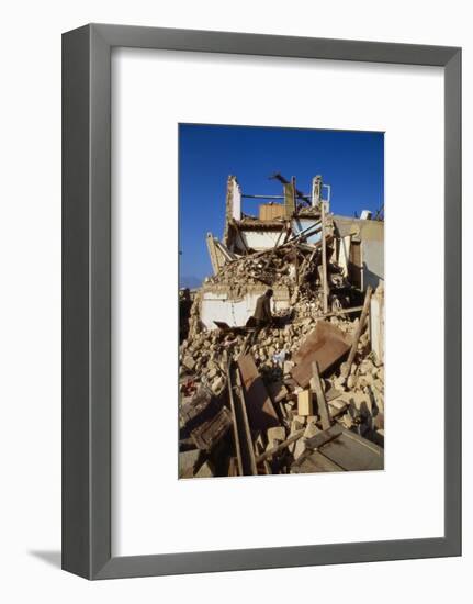 Building Destroyed by Earhquake-null-Framed Photographic Print