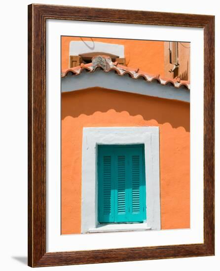 Building Detail, Pythagorio, Samos, Aegean Islands, Greece-Walter Bibikow-Framed Photographic Print