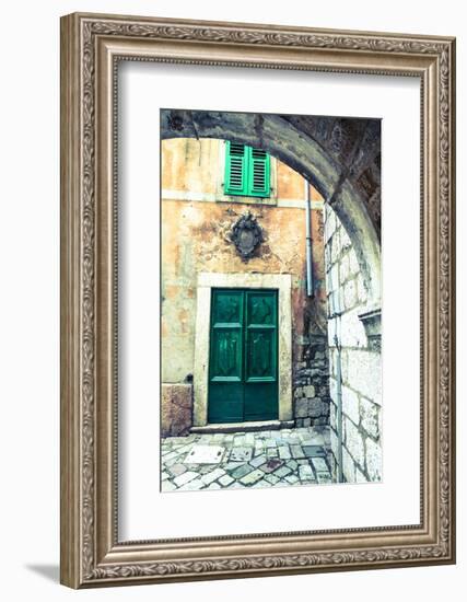 Building Detail, Stari Grad (Old Town), the Bay of Kotor, Kotor, Montenegro-Doug Pearson-Framed Photographic Print