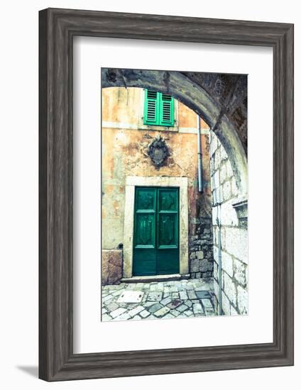 Building Detail, Stari Grad (Old Town), the Bay of Kotor, Kotor, Montenegro-Doug Pearson-Framed Photographic Print