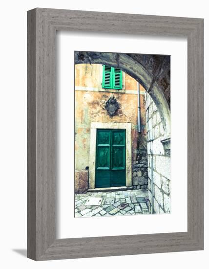 Building Detail, Stari Grad (Old Town), the Bay of Kotor, Kotor, Montenegro-Doug Pearson-Framed Photographic Print