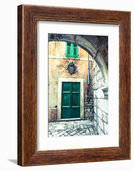 Building Detail, Stari Grad (Old Town), the Bay of Kotor, Kotor, Montenegro-Doug Pearson-Framed Photographic Print