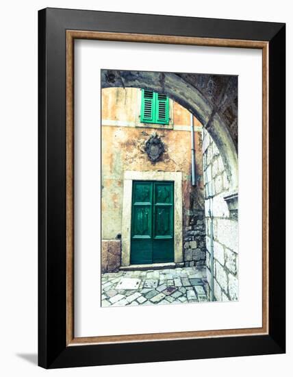 Building Detail, Stari Grad (Old Town), the Bay of Kotor, Kotor, Montenegro-Doug Pearson-Framed Photographic Print