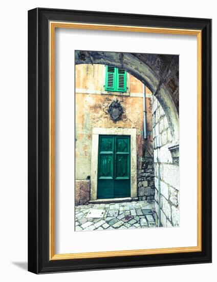 Building Detail, Stari Grad (Old Town), the Bay of Kotor, Kotor, Montenegro-Doug Pearson-Framed Photographic Print