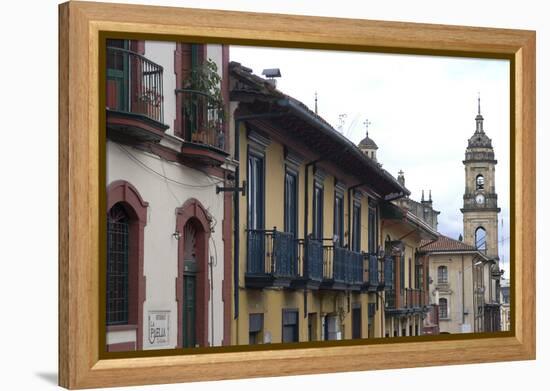 Building Exteriors in La Candelaria (Old Section of the City), Bogota, Colombia-Natalie Tepper-Framed Stretched Canvas