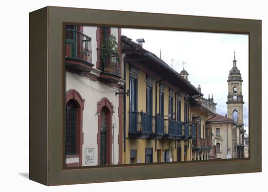 Building Exteriors in La Candelaria (Old Section of the City), Bogota, Colombia-Natalie Tepper-Framed Stretched Canvas