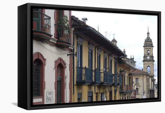 Building Exteriors in La Candelaria (Old Section of the City), Bogota, Colombia-Natalie Tepper-Framed Stretched Canvas