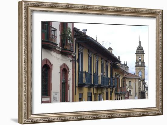 Building Exteriors in La Candelaria (Old Section of the City), Bogota, Colombia-Natalie Tepper-Framed Photo