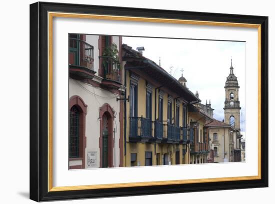 Building Exteriors in La Candelaria (Old Section of the City), Bogota, Colombia-Natalie Tepper-Framed Photo