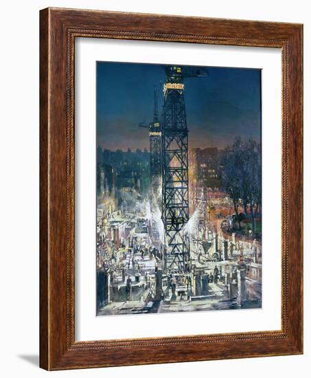 Building in Berkeley Square-Charles Cundall-Framed Giclee Print