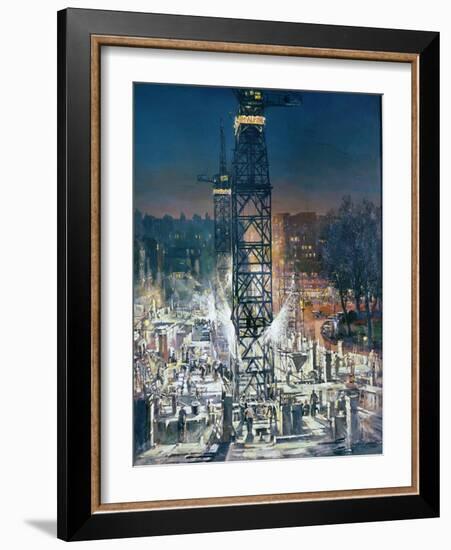 Building in Berkeley Square-Charles Cundall-Framed Giclee Print