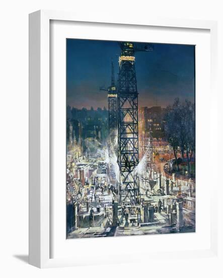 Building in Berkeley Square-Charles Cundall-Framed Giclee Print