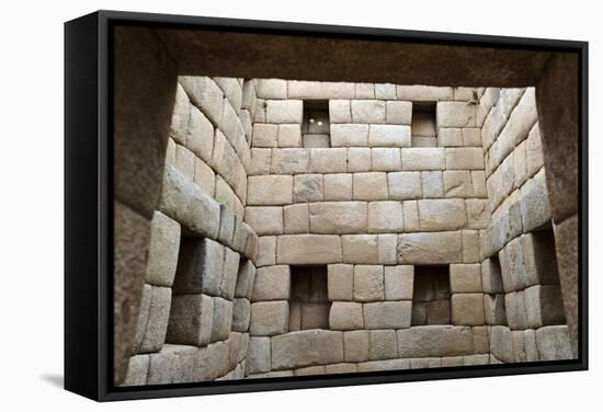 Building Interior, Machu Picchu, Peru-Matthew Oldfield-Framed Premier Image Canvas