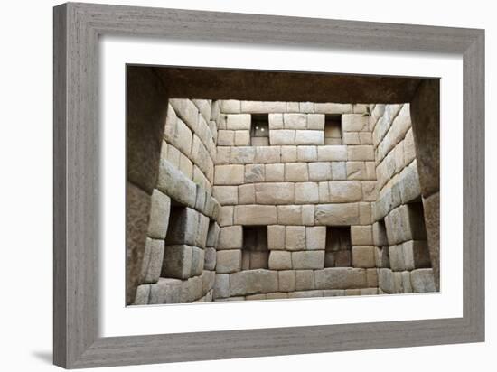 Building Interior, Machu Picchu, Peru-Matthew Oldfield-Framed Photographic Print