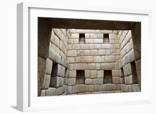 Building Interior, Machu Picchu, Peru-Matthew Oldfield-Framed Photographic Print