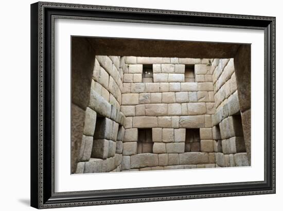 Building Interior, Machu Picchu, Peru-Matthew Oldfield-Framed Photographic Print