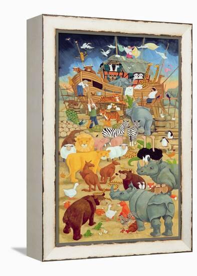 Building Noah's Ark-Linda Benton-Framed Premier Image Canvas