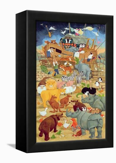 Building Noah's Ark-Linda Benton-Framed Premier Image Canvas