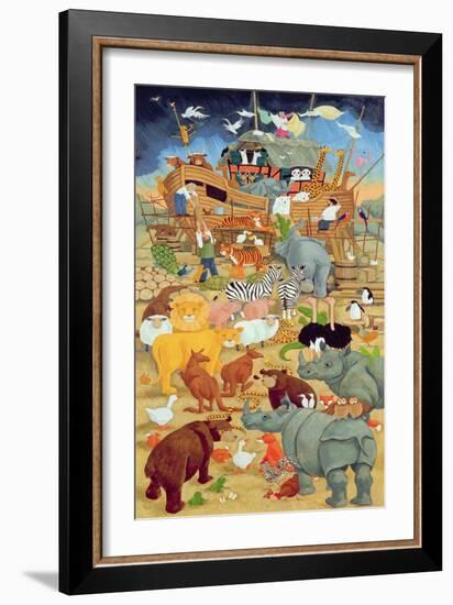 Building Noah's Ark-Linda Benton-Framed Giclee Print