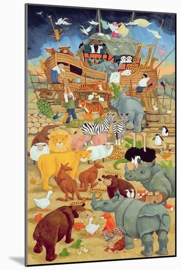 Building Noah's Ark-Linda Benton-Mounted Giclee Print