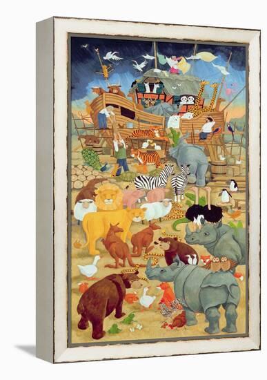 Building Noah's Ark-Linda Benton-Framed Premier Image Canvas