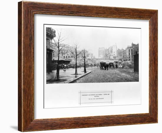Building of Avenue De L'Opera, Butte Des Moulins, from Rue Saint-Honore, Paris, 1858-78-Charles Marville-Framed Giclee Print