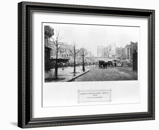 Building of Avenue De L'Opera, Butte Des Moulins, from Rue Saint-Honore, Paris, 1858-78-Charles Marville-Framed Giclee Print