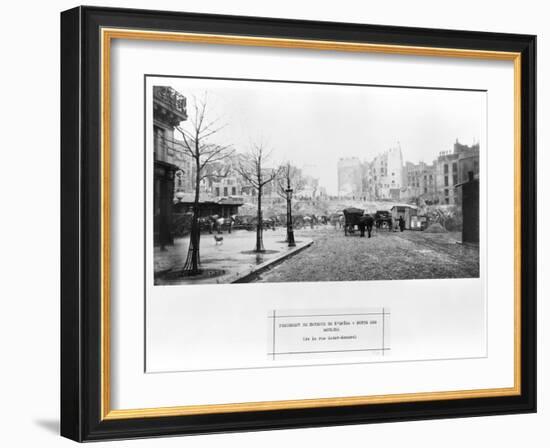 Building of Avenue De L'Opera, Butte Des Moulins, from Rue Saint-Honore, Paris, 1858-78-Charles Marville-Framed Giclee Print