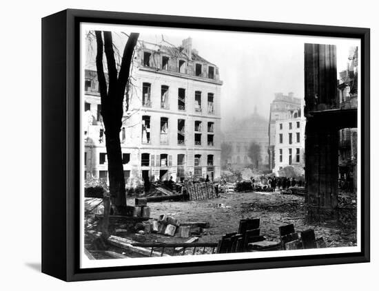 Building of the Avenue de L'Opera and View of the Opera in the Back, 1858-78-Charles Marville-Framed Premier Image Canvas