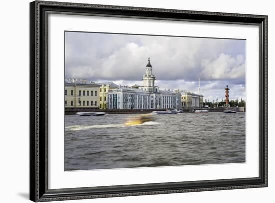 Building of the First Russian Museum Kunstkamera (Kustkammer) in St. Petersburg, Russia-Gavin Hellier-Framed Photographic Print