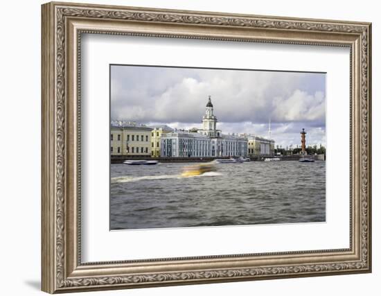Building of the First Russian Museum Kunstkamera (Kustkammer) in St. Petersburg, Russia-Gavin Hellier-Framed Photographic Print