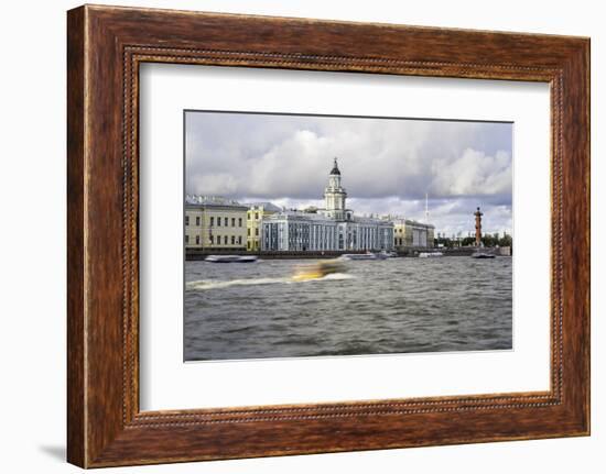 Building of the First Russian Museum Kunstkamera (Kustkammer) in St. Petersburg, Russia-Gavin Hellier-Framed Photographic Print