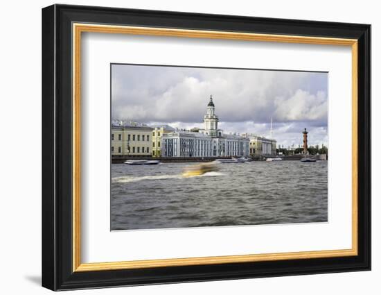 Building of the First Russian Museum Kunstkamera (Kustkammer) in St. Petersburg, Russia-Gavin Hellier-Framed Photographic Print