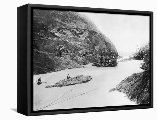 Building of the Panama Canal, Panama, Late 19th-Early 20th Century-null-Framed Premier Image Canvas