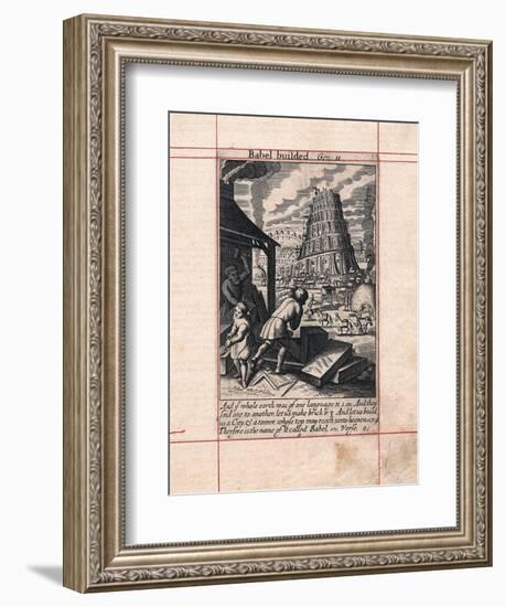 Building of the Tower of Babel, 1716. Artist: Unknown-Unknown-Framed Giclee Print