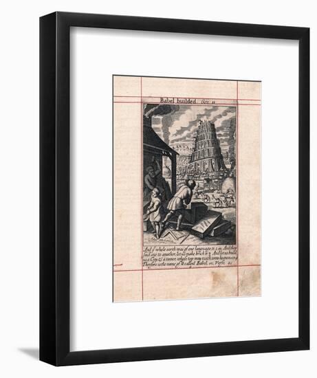 Building of the Tower of Babel, 1716. Artist: Unknown-Unknown-Framed Giclee Print