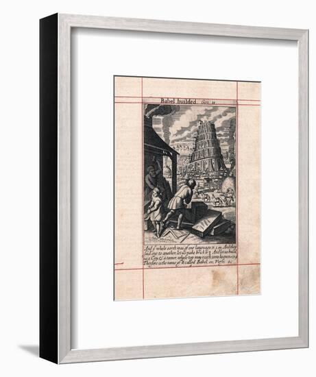 Building of the Tower of Babel, 1716. Artist: Unknown-Unknown-Framed Giclee Print