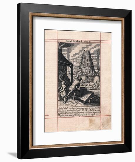 Building of the Tower of Babel, 1716. Artist: Unknown-Unknown-Framed Giclee Print