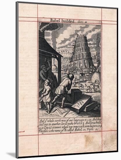 Building of the Tower of Babel, 1716. Artist: Unknown-Unknown-Mounted Giclee Print