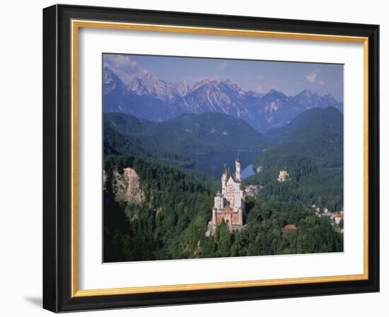 Building on Hill Neuschwanstein Germany-null-Framed Photographic Print