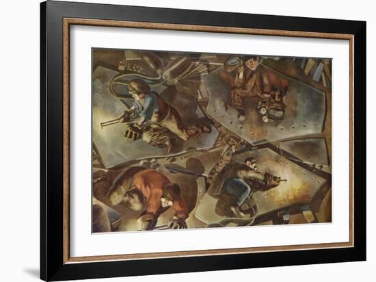 'Building on the Clyde: Burners', 1940-Stanley Spencer-Framed Giclee Print