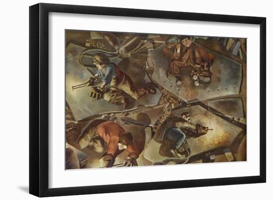 'Building on the Clyde: Burners', 1940-Stanley Spencer-Framed Giclee Print