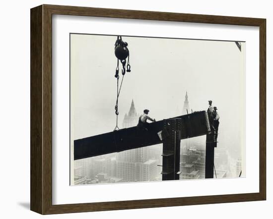 Building the Empire State Building, c.1931 (gelatin silver print)-Lewis Wickes Hine-Framed Photographic Print