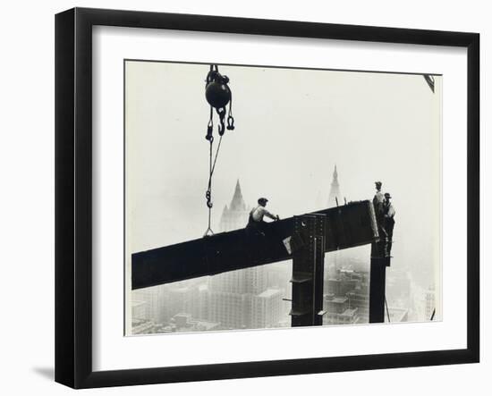 Building the Empire State Building, c.1931 (gelatin silver print)-Lewis Wickes Hine-Framed Photographic Print