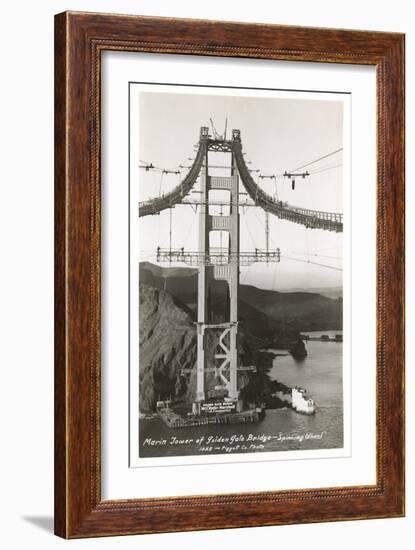 Building the Golden Gate Bridge-null-Framed Art Print