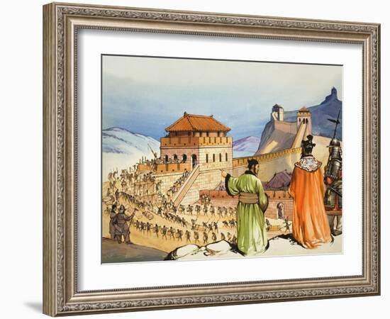 Building the Great Wall of China-Mcbride-Framed Giclee Print