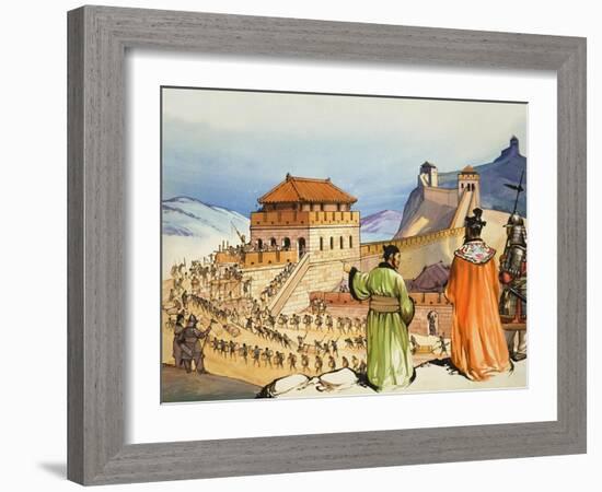 Building the Great Wall of China-Mcbride-Framed Giclee Print