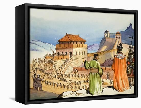 Building the Great Wall of China-Mcbride-Framed Premier Image Canvas