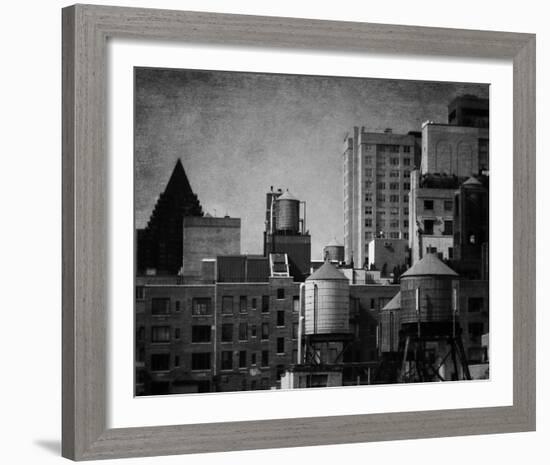 Building Tops - Noir-Pete Kelly-Framed Giclee Print